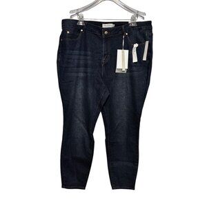 Tahari Women's 20W Premium Denim Jeans Matoury Wash Classic Mid Rise Stretch NWT